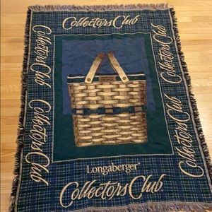 VTG Longaberger 1999 collectors club basket throw